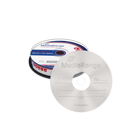 MediaRange CD-RW 80' 700MB 12x Cake Box x 10 (MR235)