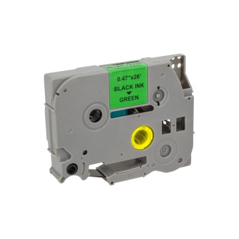Mediarange Πλαστική Ταινία Ετικετογράφου (Brother TZ-731/TZe-731) 12 mm x 8 m (Μαύρα Γράμματα σε Πράσινο Φόντο) (MRBTZ731)