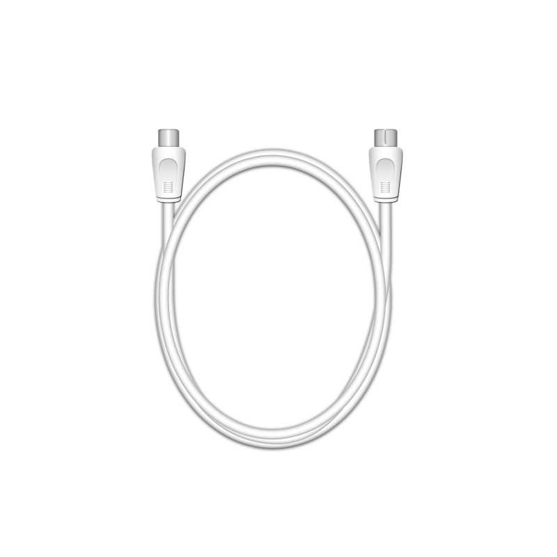 Καλώδιο MediaRange Coax Plug/Coax Socket, 75 Ohm, 1.5M., White (MRCS162)