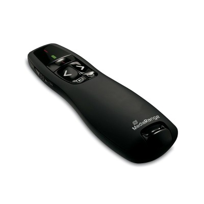 MediaRange 5-button wireless presenter with red laser pointer, black (MROS220)