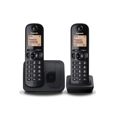 Ασύρματο Τηλέφωνο Panasonic KX-TGC252 Duo Ελληνικό Μενού Μαύρο (KX-TGC252NLB)