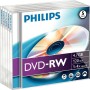 Philips DVD-RW 4,7GB 4x JEWEL P5 PACK ΕΠΑΝΕΓΡΑΨΙΜΟ