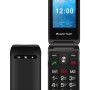 POWERTECH κινητό τηλέφωνο Milly Flip V2, 2.4", dual SIM, πλήκτρο SOS, μαύρο (PTM-38)