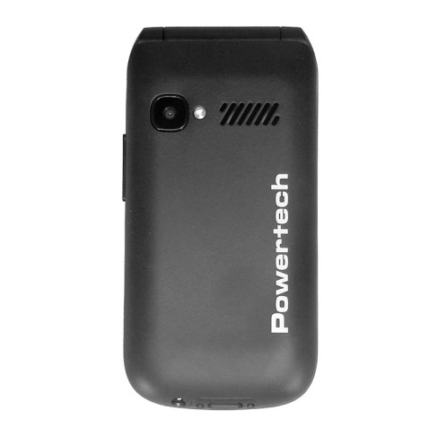POWERTECH κινητό τηλέφωνο Milly Flip V2, 2.4", dual SIM, πλήκτρο SOS, μαύρο (PTM-38)