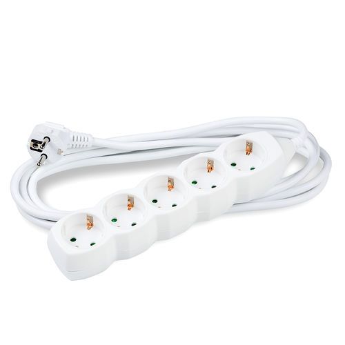 Technik Πολύπριζο 5 Θέσεων με Καλώδιο 5m 1,5mm2 Λευκό
