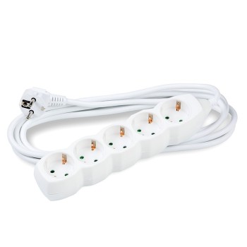 Technik Πολύπριζο 5 Θέσεων 1,5mm2 Λευκό 3m