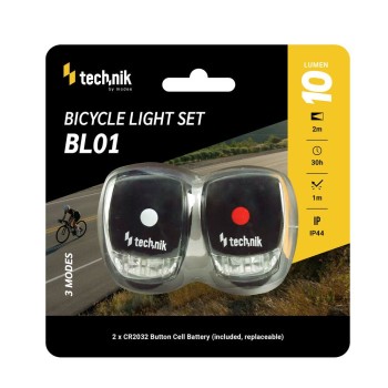 Technik Σετ Φώτα Ποδηλάτου Σιλικόνης