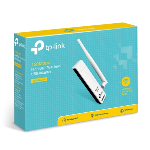 TP-LINK TL-WN722N 150MBPS HIGH GAIN WIRELESS N USB ADAPTER