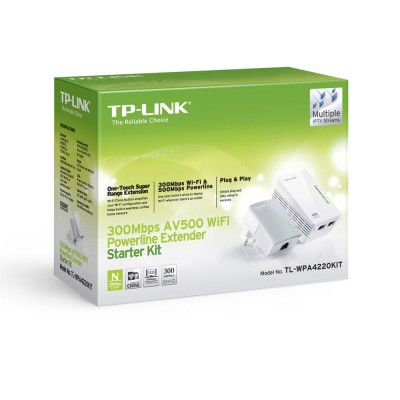 TP-LINK TL-WPA4220KIT 300Mbps AV600 WiFi Powerline Extender Starter Kit