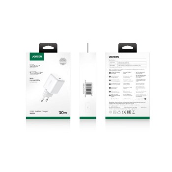 UGREEN X513 Φορτιστής Σπιτιού GaN PD 30W 1 Θέσης Λευκό  65009
