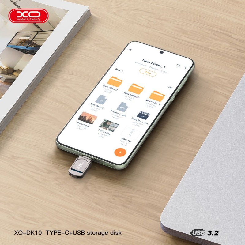 XO DK10 Μονάδα Αποθήκευσης Type-C 128GB