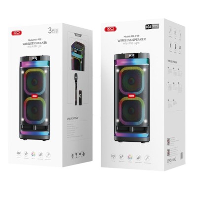XO F58 Shine Διπλό 6-inch Woofer RGB Bluetooth Ηχείο 40W