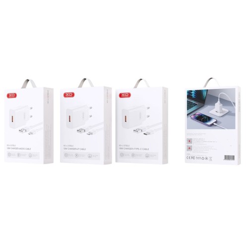 XO L127 USB-A QC18W Φορτιστής Γρήγορης Φόρτισης με Micro Καλώδιο