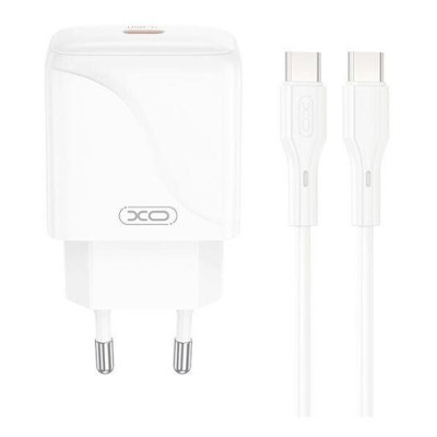 XO L141 φορτιστής 20W, 1 θύρα TYPE-C με καλώδιο PD σε TYPE-C, Λευκό