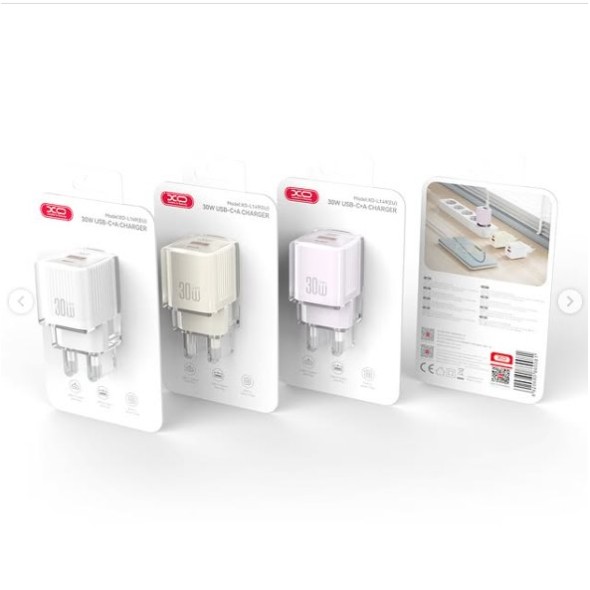 XO L149 220V 30W, USB-C + USB-A, white