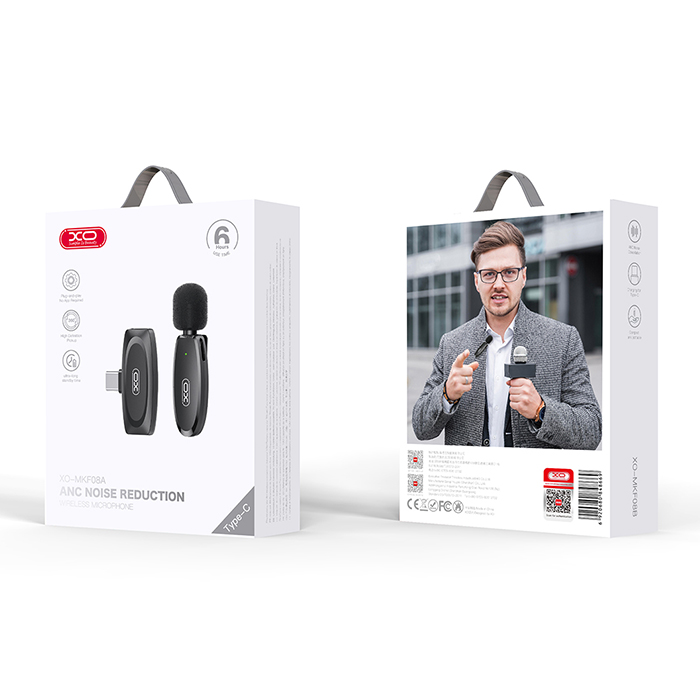 XO MKF08A Ασύρματο Μικρόφωνο Collar Clip Type-C