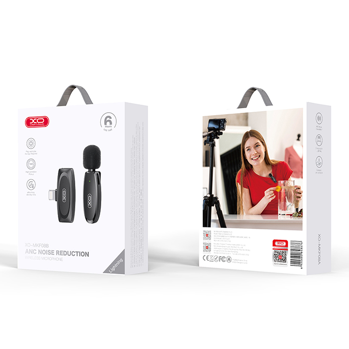 XO MKF08B Ασύρματο μικρόφωνο Collarclip Lightning