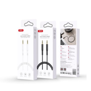 XO NB-R271 ΚΑΛΩΔΙΟ ΗΧΟΥ 3.5MM TO 3.5MM, 1M, ΑΣΠΡΟ