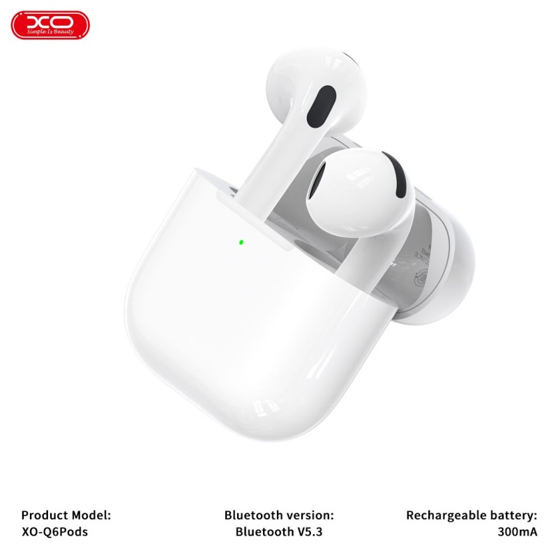 XO Q6 Pods Ακουστικά Bluetooth Έκτης Γενιάς
