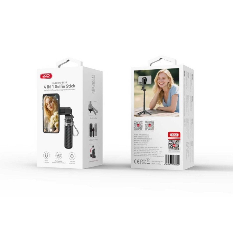 XO SS25 Mini Πολυλειτουργικό Selfie Stick Bluetooth